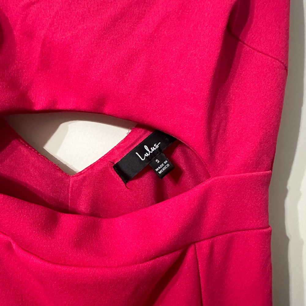 Lulu's Fuchsia Backless Dress - Picture 3 of 3